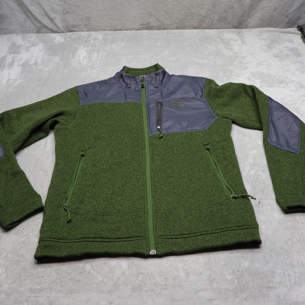 North Face Jacket Mens Small Green Fleece Gordon Lyons Full Zip Performance